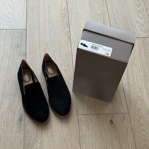 Franco Sarto Women's Haylee Loafers Shoes Black SUEDE Size 7M